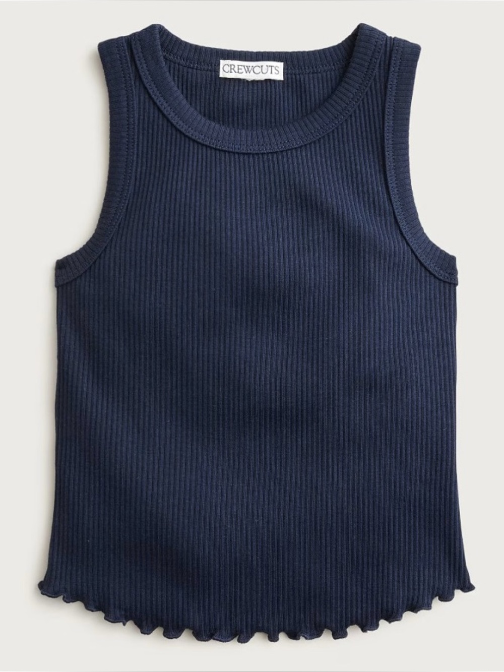 NWT J. Crew Crewcuts Girls' Everyday Tank Top Vintage Rib Navy Blue